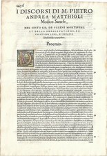 Antique Print ERBARIO MATTIOLI