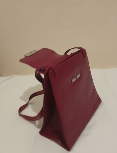 Mandarin duck red leather bag - duck,