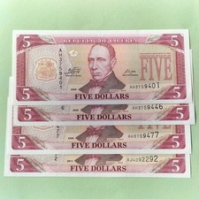LIBERIA: 4 banconote 5 Dollari