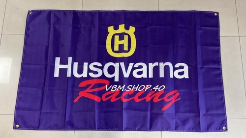Drapeau husqvarna racing - drapeau, neuf