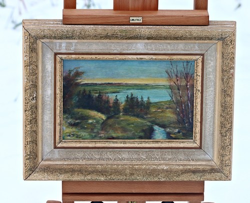 Olio legno firmato acke - olio, su