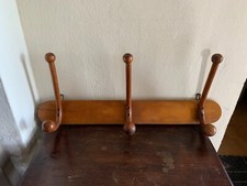 ATTACCAPANNI IN LEGNO CHIARO  CON PORTABITI ANNI 30 76X10 CM.  INGOMBRO 76X28X13