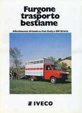 BROCHURE DEPLIANT IVECO FURGONE TRASPORTO BESTIAME ORLANDI FIAT DAILY OM GRINTA