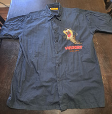 Camicia Vintage Storia Iceberg Diavolo della Tasmania Ricamata Bottoni Tg XXL Italia