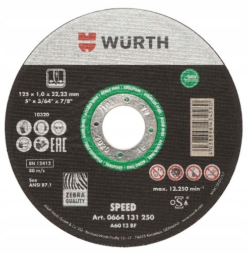 Disco taglio würth per - da,