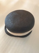 Cappello Vintage Anni 50-60 in paglia colore blu notte