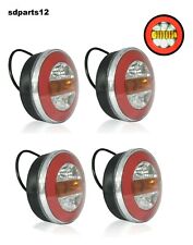 4x Fanali Posteriori Tondi Freccia Led Destro Sinistro Retromarcia Rimorchi Auto