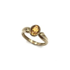 Anello oro giallo 8 kt citrino