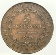 Carlo Felice 5 Centesimi 1826