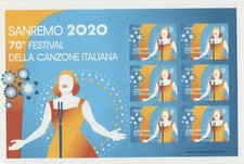 2020 italia repubblica Foglietto 70° Festival di Sanremo MNH**