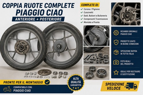 Coppia ruote piaggio ciao - coppia,