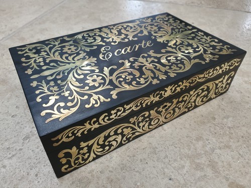 Antica scatola giochi carte - scatola,