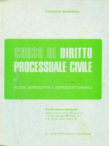 Corso diritto processuale - corso, di