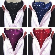 Cravatta uomo classica a pois sciarpe lunghe Ascot Party uomo cravatta 