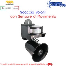 DISSUASORE SCACCIA VOLATILI MERLI UCCELLI PICCIONI COLOMBI STORNI SENSORE PIR