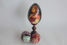 3 uova di legno dipinte Europa