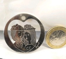 CIONDOLO GADGET VINTAGE ANNI 70 I FIDANZATINI DI PEYNET Per Collana In Acciaio