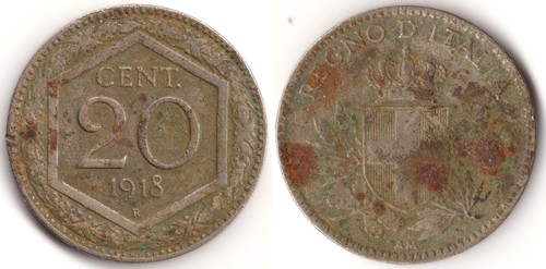 Italia centesimi 1918 - centesimi,