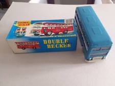 DOUBLE BUS DECKER AUTOBUS A IMPERIALE MOVIMENTO FRIZIONE LATTA  CON SCATOLA