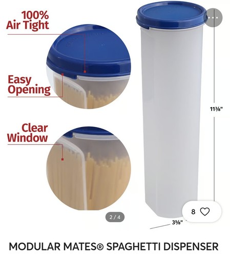 Tupperware dispenser spaghetti - tupperware,