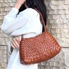 Borsa cestino vera pelle