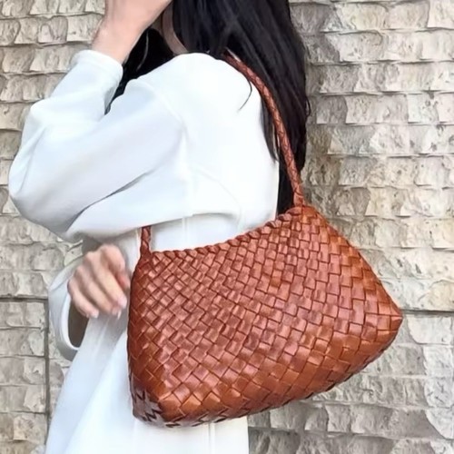 Borsa cestino vera - , pelle