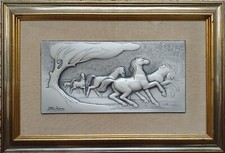 quadro argento 925 Ottaviani 1975 Rilievo