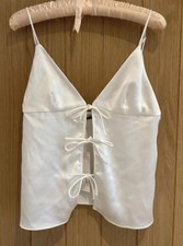 Top cami Zara avorio raso