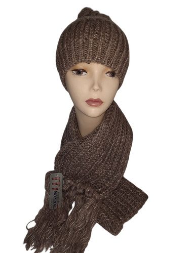 Cuffia sciarpa donna filato - cuffia, e