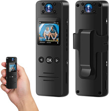 Bodycam 1080P HD, Body Camera Con 120° Grandangolo, Videocamera Visione Notturna