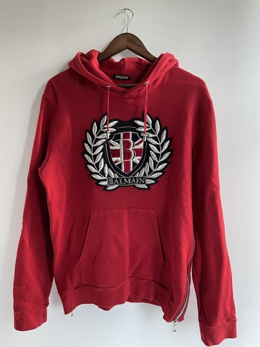 Balmain red crest embroidered - balmain,