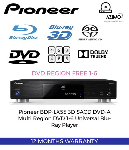 Pioneer bdp lx55 dvd - pioneer, 1-6