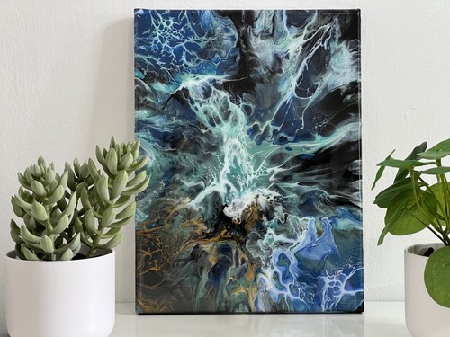 Quadro resina arte acrilica