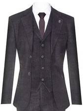 Uomo Nero 3 Pezzi Tweed Abito
