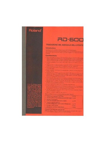 Roland 600 manuale di - manuale,