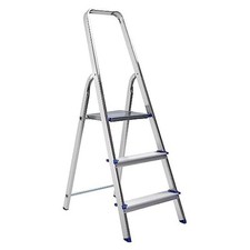 Scala Alluminio 3 Gradini Piuma Portata 100Kg - FRAMAR- Sicura e Leggerissima