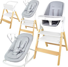 - Seggiolone Pappa Evolutivo 5 in 1 Multifunzione Funzione Dondolo, Torre Di App