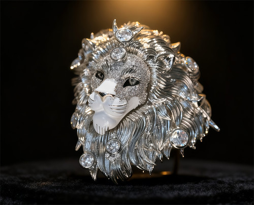 Spilla leone colore argento - colore,