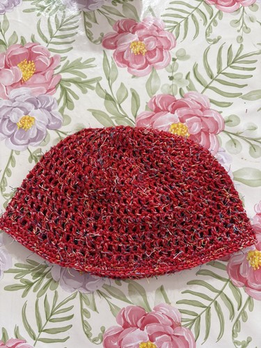 Cappello donna uncinetto rosso - uncinetto,