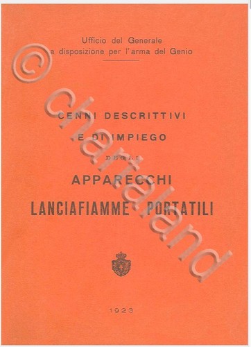 Lanciafiamme portatili 1923 - lanciafiamme,