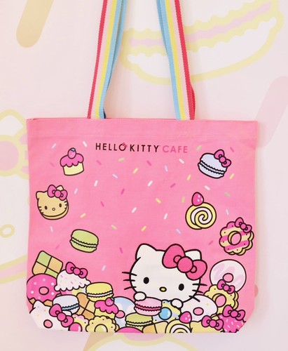 Hello kitty cafe pink tote - cafe, bag