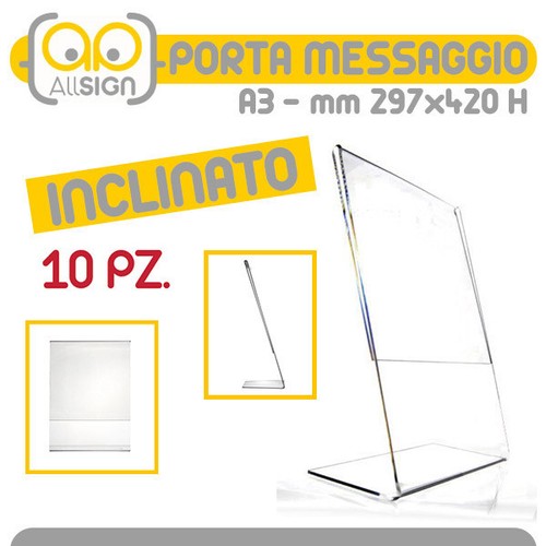 10x porta messaggio inclinato - porta,