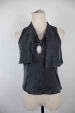 EMPORIO ARMANI TOP MAGLIA DONNA TG 40 WOMAN CASUAL VINTAGE T-SHIRT SETA LYCRA