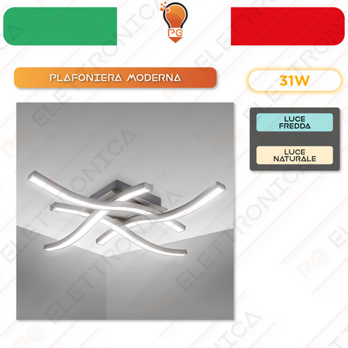 Plafoniera led moderna - plafoniera,