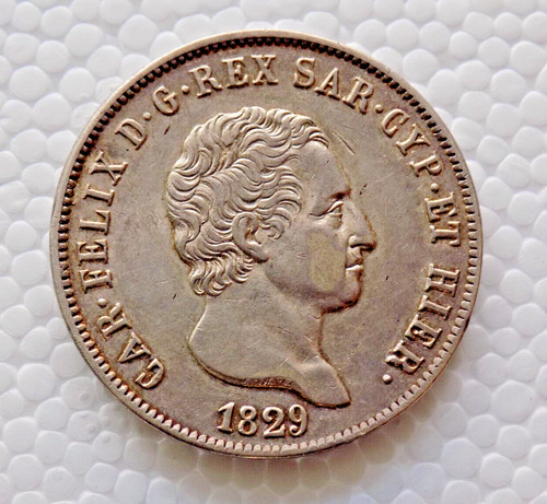 Lire 1829 zecca genova - 5,