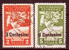 OCCUPAZIONE AUSTRIACA 1918 ESPRESSI DI BOSNIA SASS.E. 1/2 USATI