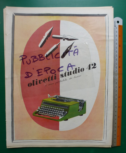 Pubblicità 1939 olivetti - 1939,