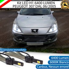 KIT FULL LED PEUGEOT 307 RESTYLING LAMPADE ANABBAGLIANTI LED H1 6000K BIANCO