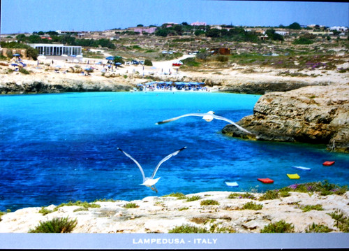 Cartolina postcard lampedusa - cartolina., postcard.