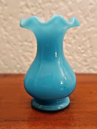 Vaso miniatura opaline blu - in,